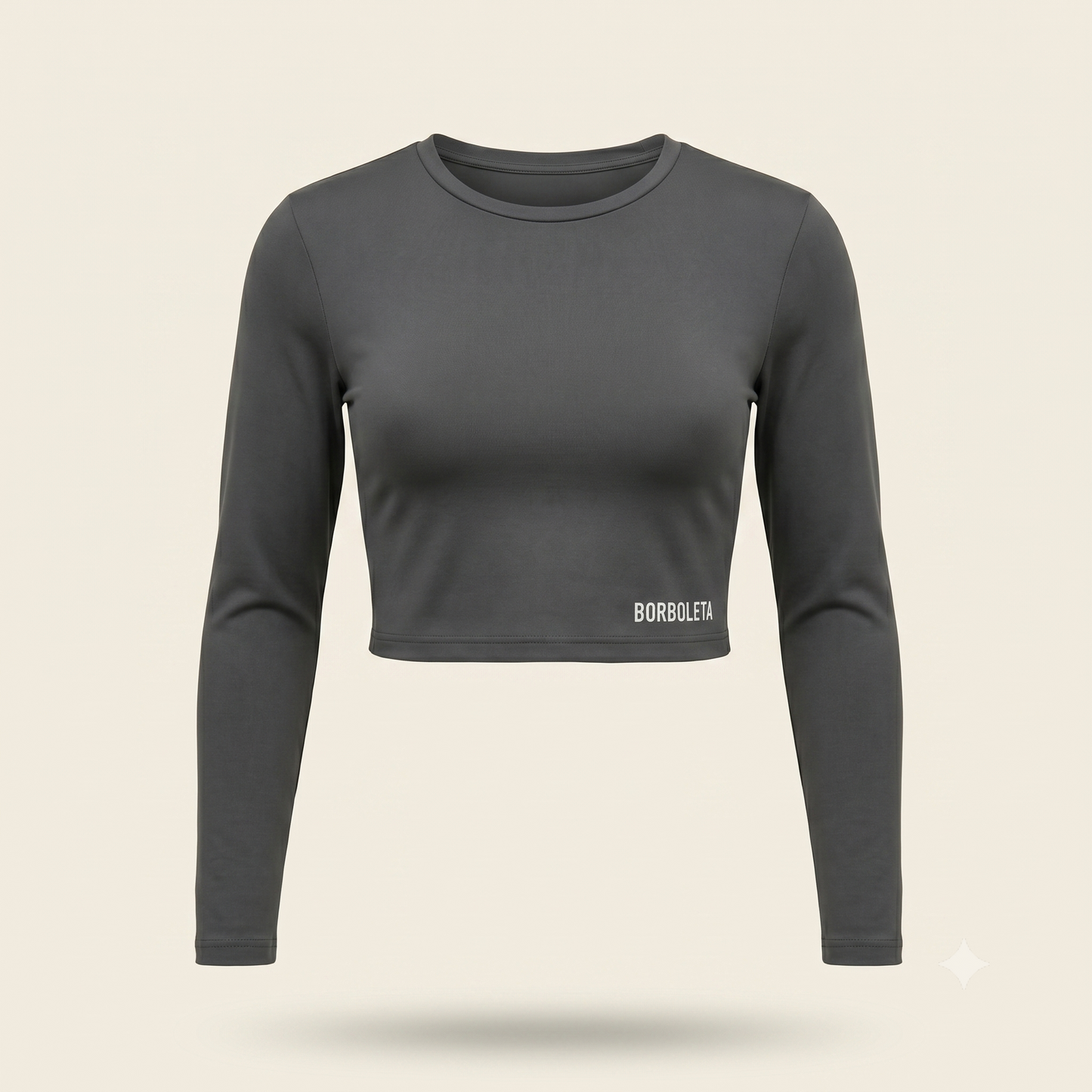 Crop Top Deportivo Manga Larga — Elasticada / adaptable